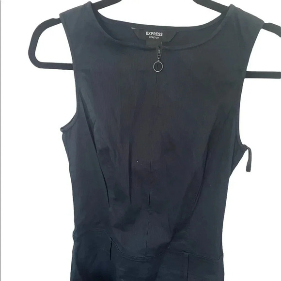 Express stretch zip up midi dress size 1/2 - Picture 1 of 3